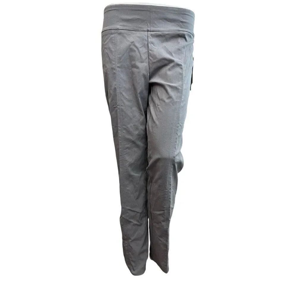 Zac & Rachel Ladies Size 8 Gray Slacks The Ultimate Fit Pants Pull On NWT